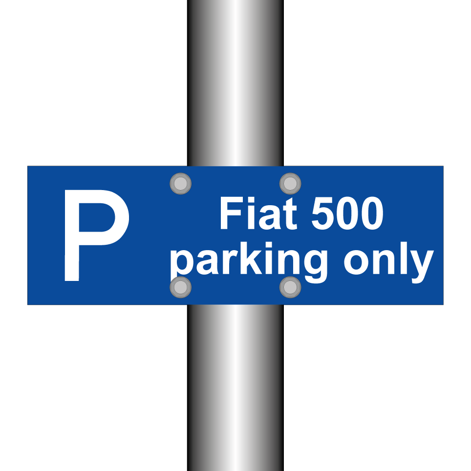 Fiat 500 parking only