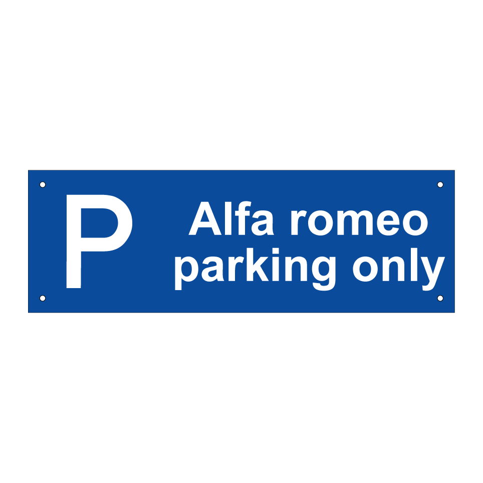 Alfa romeo parking only