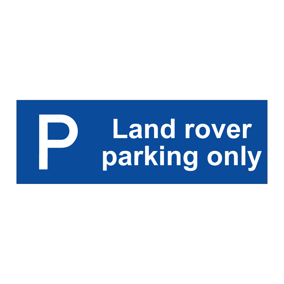 Land rover parking only