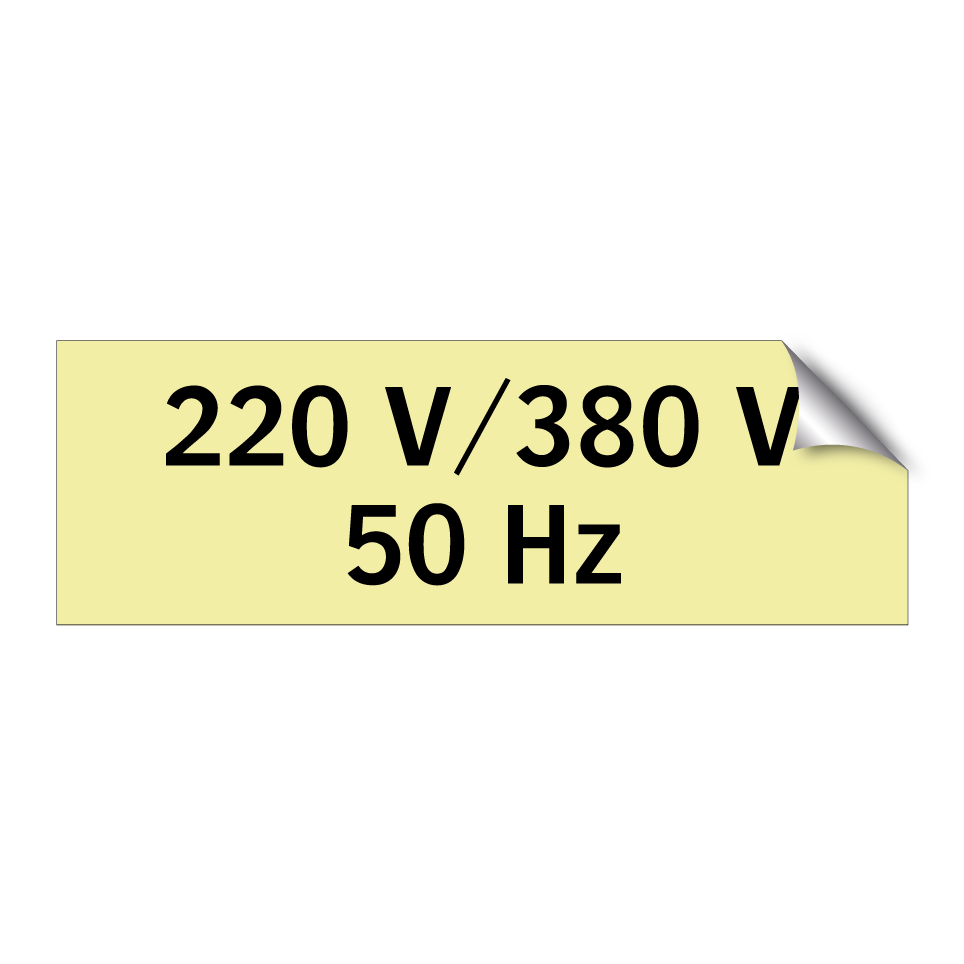 220 V/380 V 50 Hz