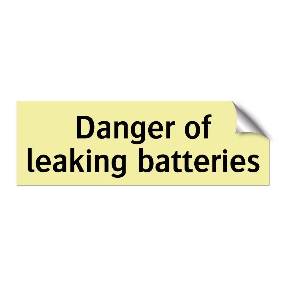 Danger of leaking batteries