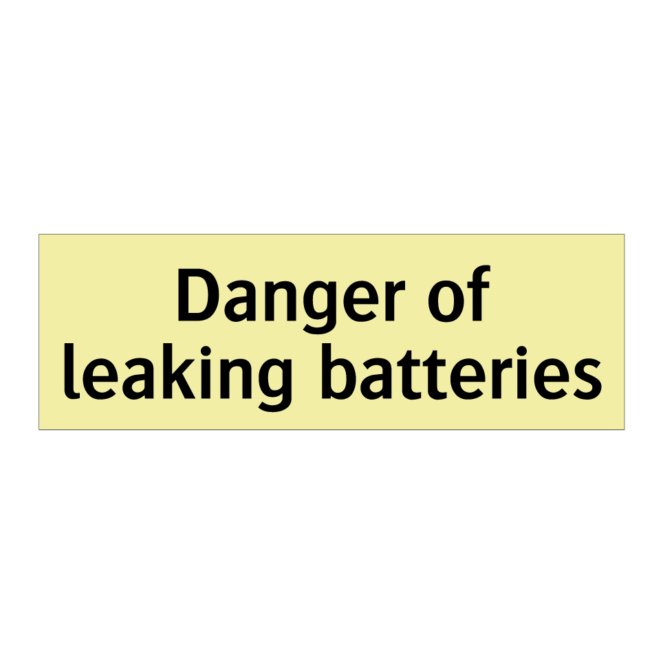 Danger of leaking batteries
