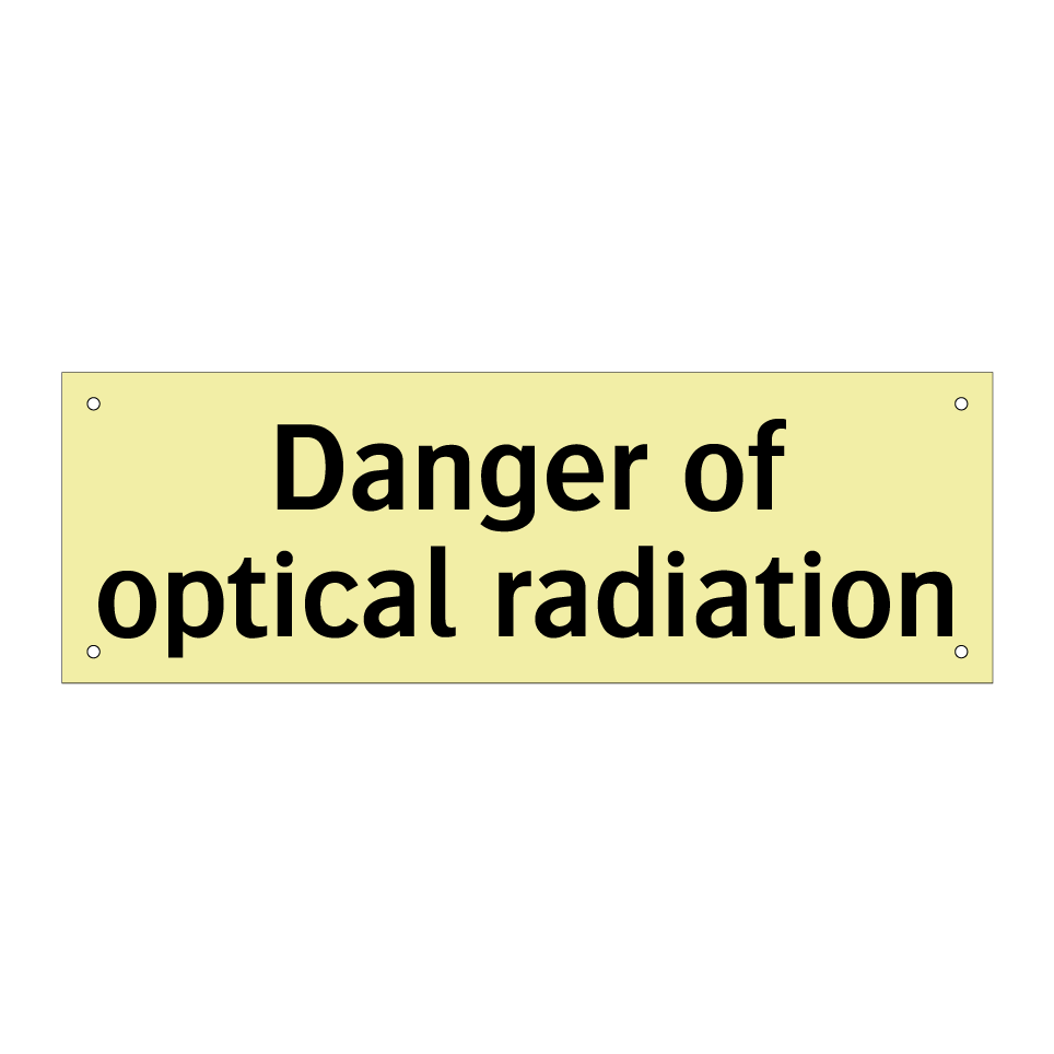 Danger of optical radiation