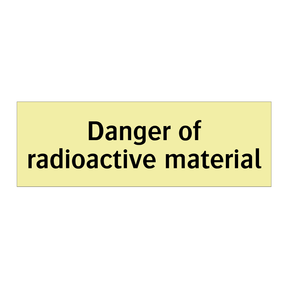 Danger of radioactive material