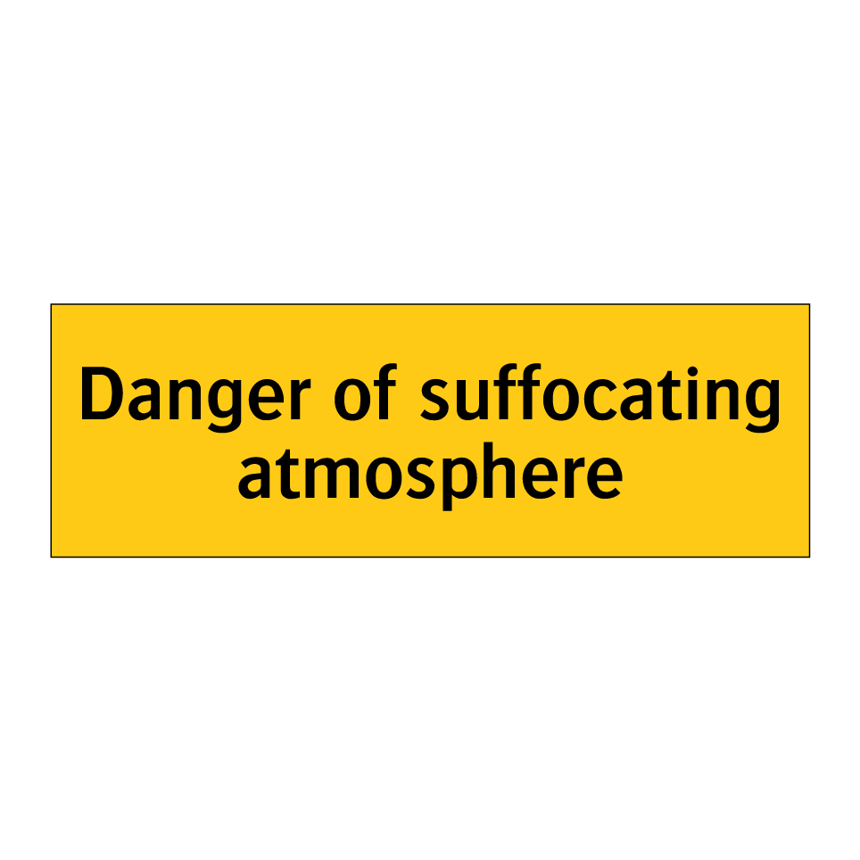 Danger of suffocating atmosphere