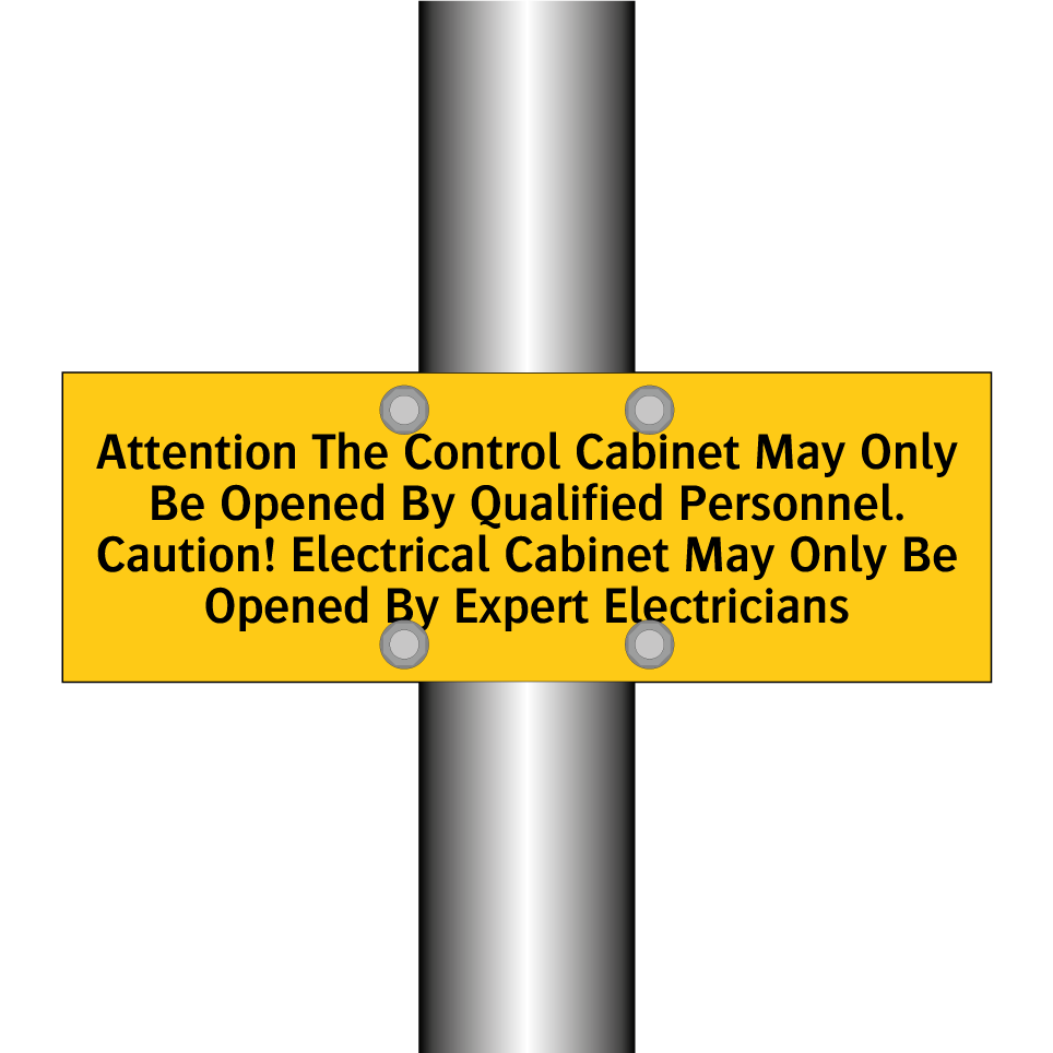 Attention The Control Cabinet May Only Be Opened By Qualified Personnel. Caution! Electrical Cabinet May Only Be Opened By Expert Electricians