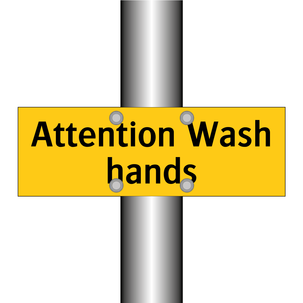 Attention Wash hands