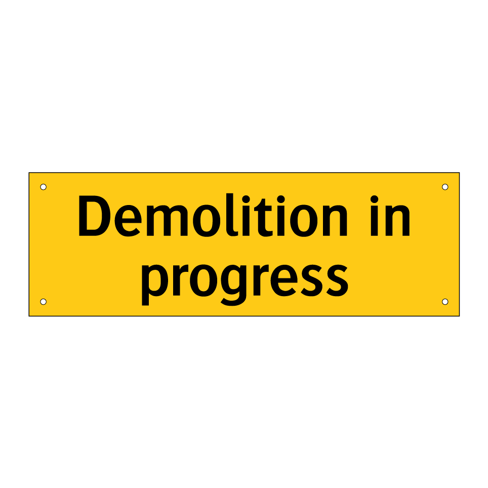 Demolition in progress