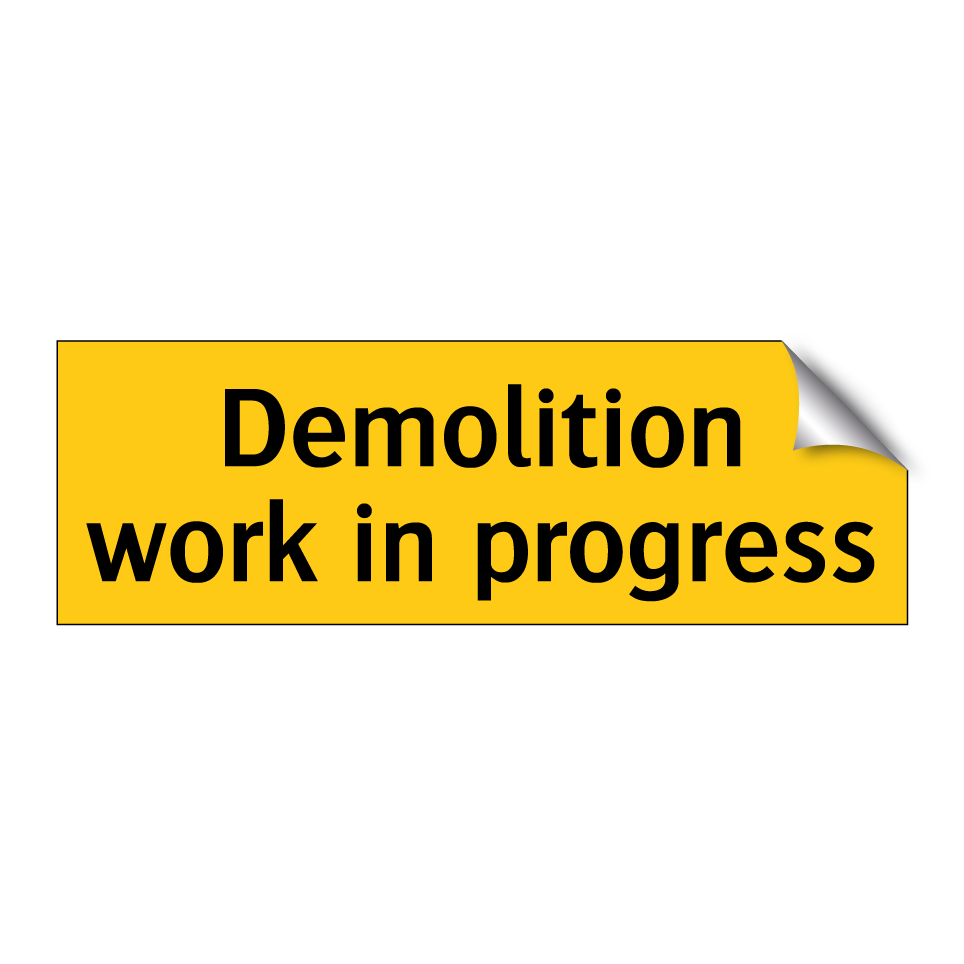 Demolition work in progress