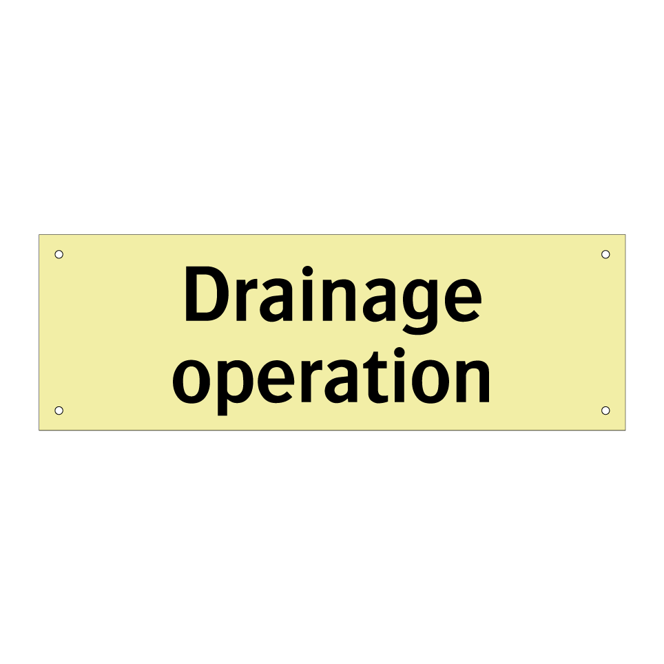 Drainage operation