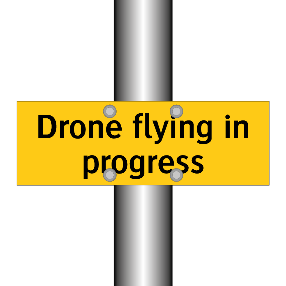 Drone flying in progress