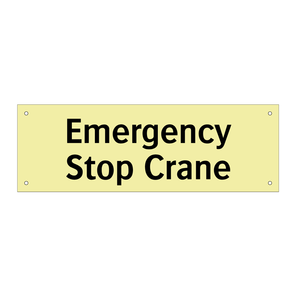 Emergency Stop Crane