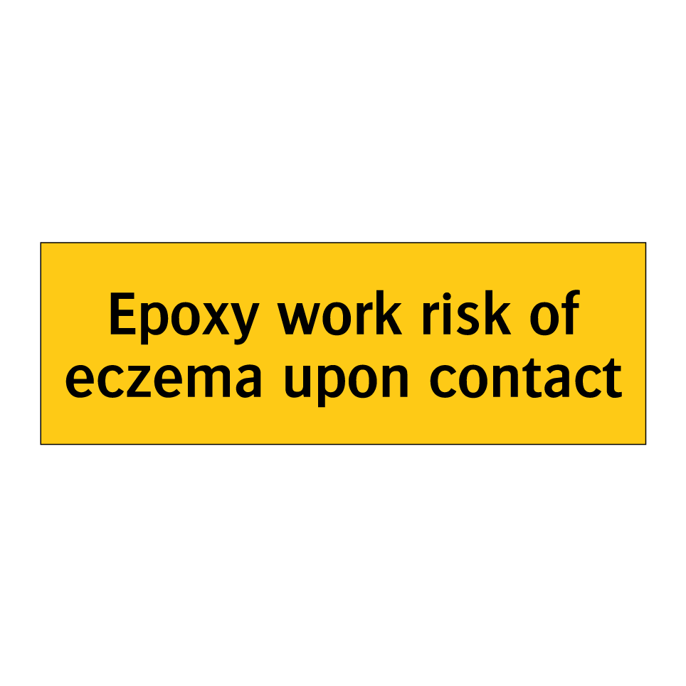 Epoxy work risk of eczema upon contact