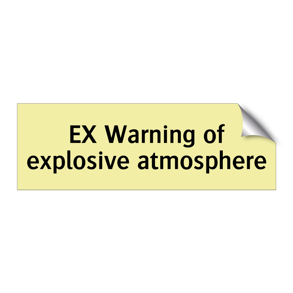 EX Warning of explosive atmosphere