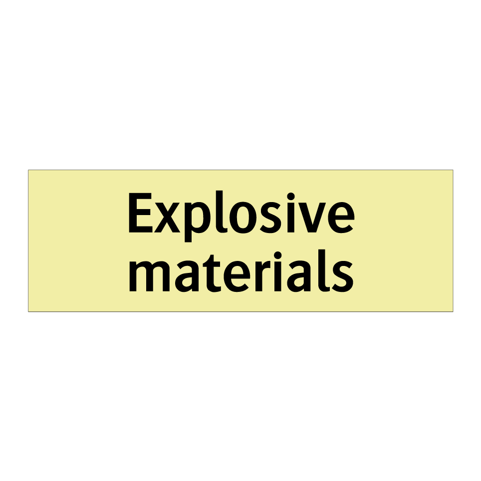 Explosive materials