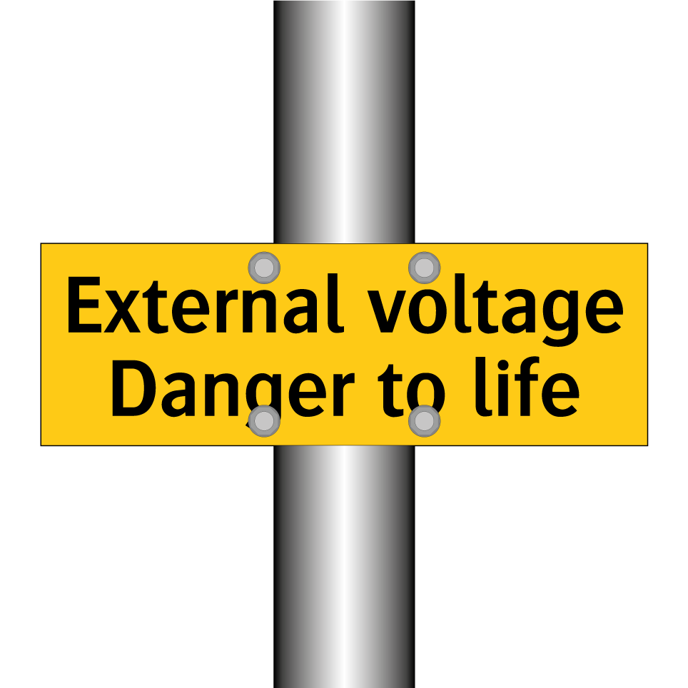 External voltage Danger to life