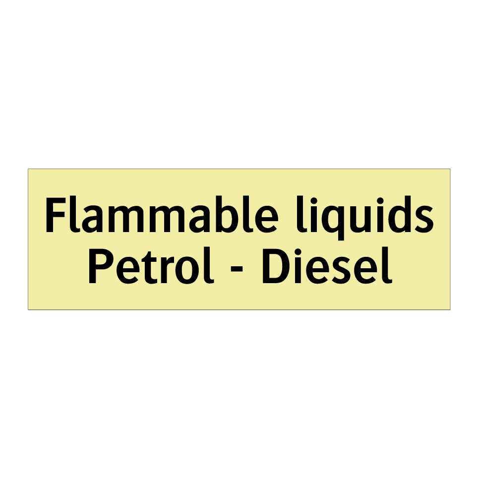 Flammable liquids Petrol - Diesel