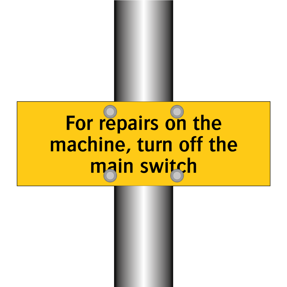 For repairs on the machine, turn off the main switch