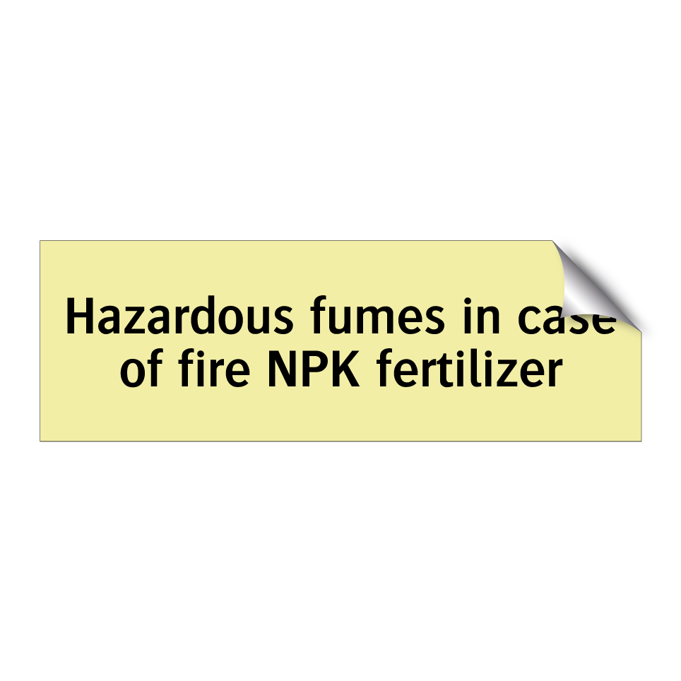 Hazardous fumes in case of fire NPK fertilizer
