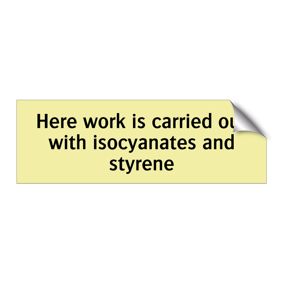 Here work is carried out with isocyanates and styrene