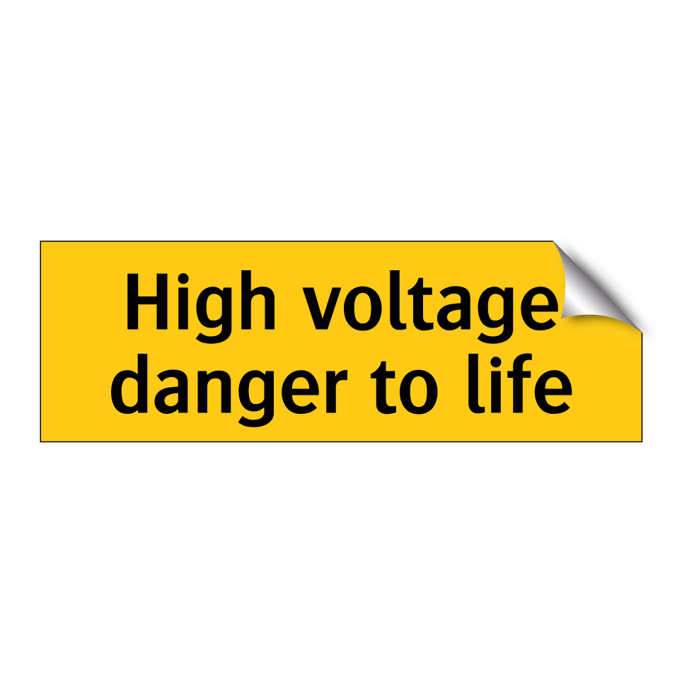 High voltage danger to life