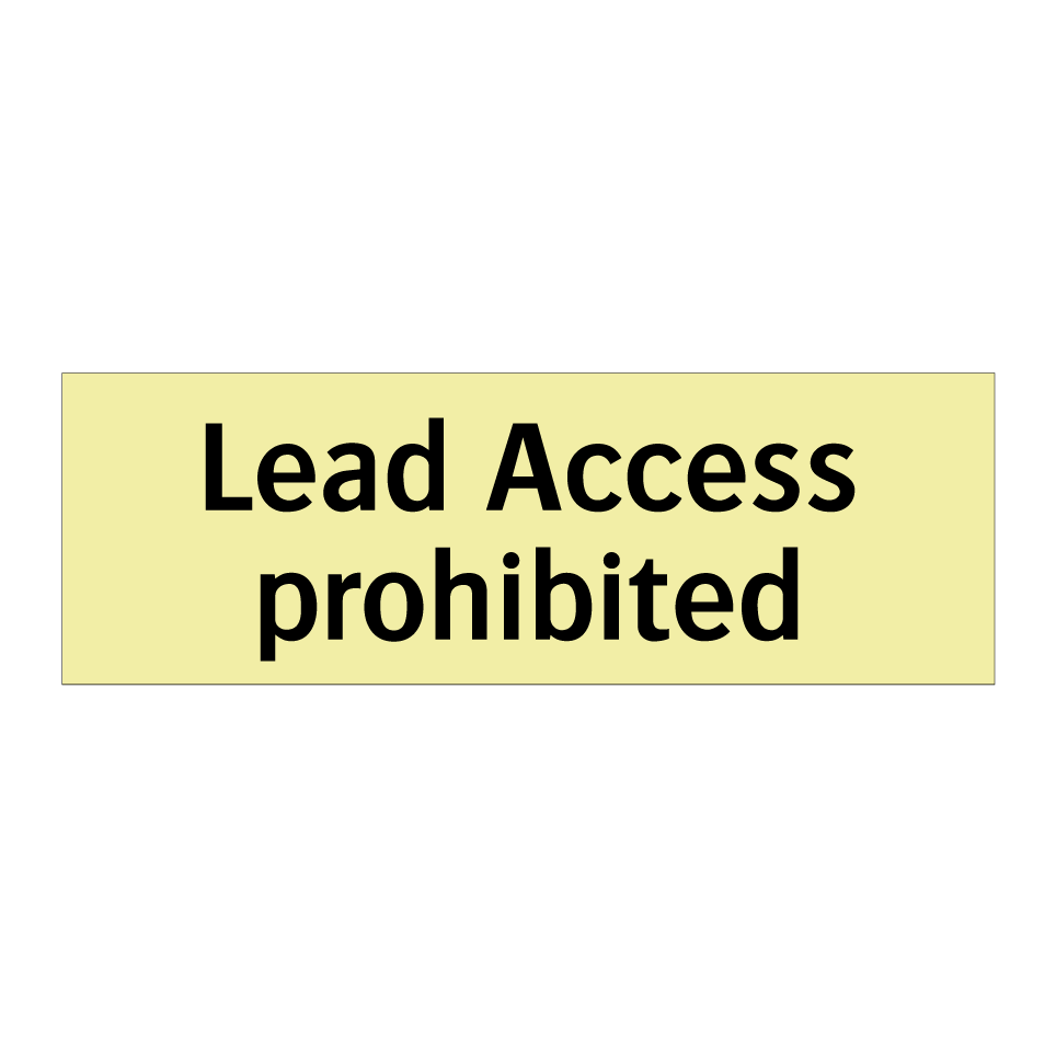 Lead Access prohibited