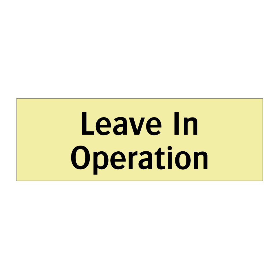 Leave In Operation