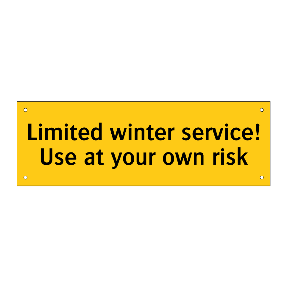 Limited winter service! Use at your own risk