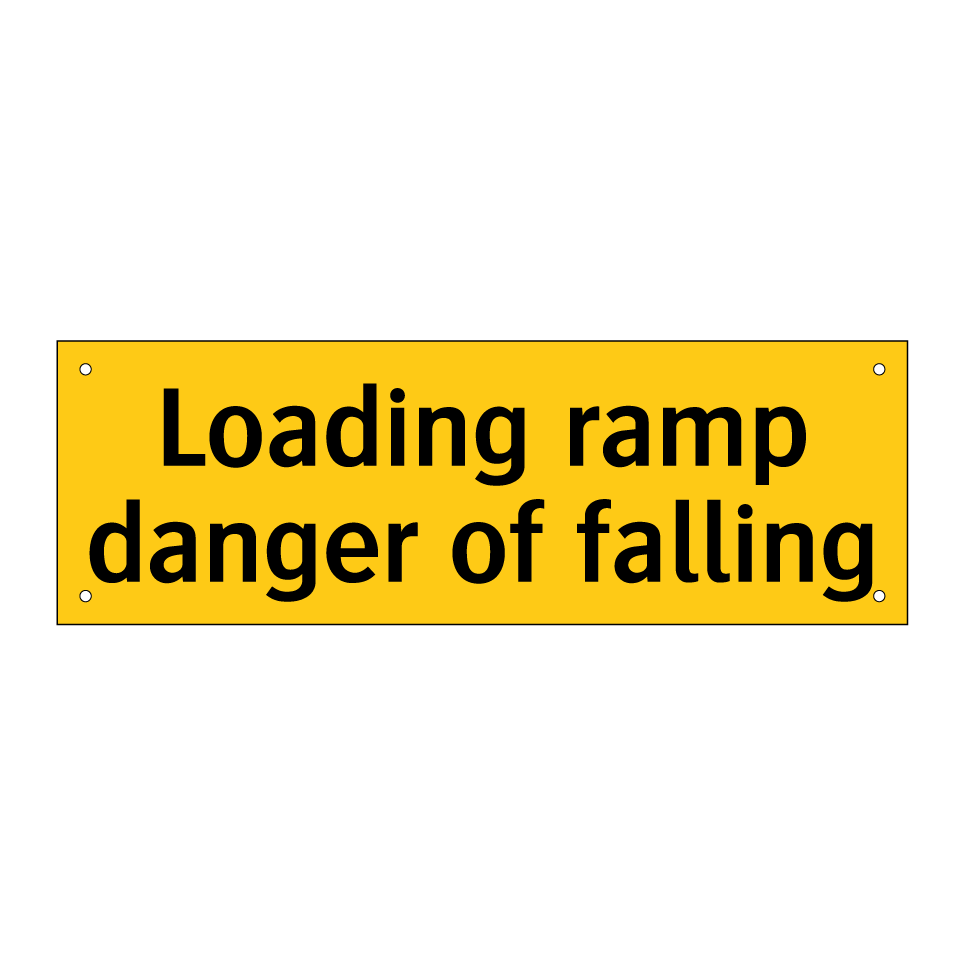 Loading ramp danger of falling
