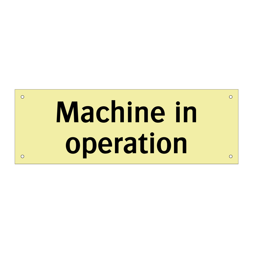 Machine in operation