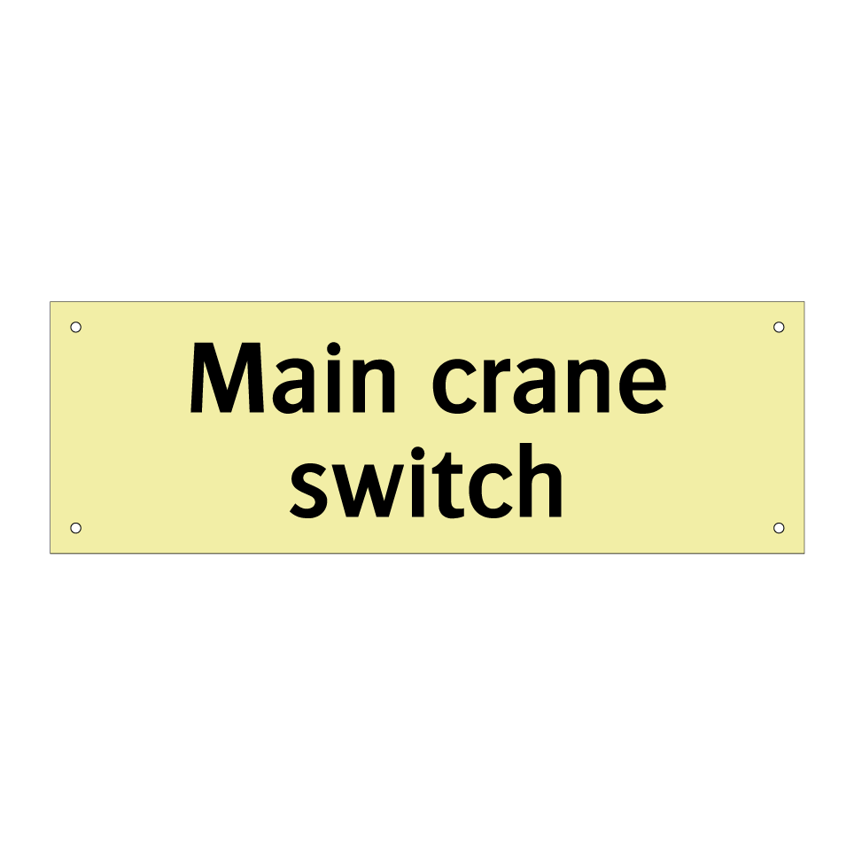 Main crane switch