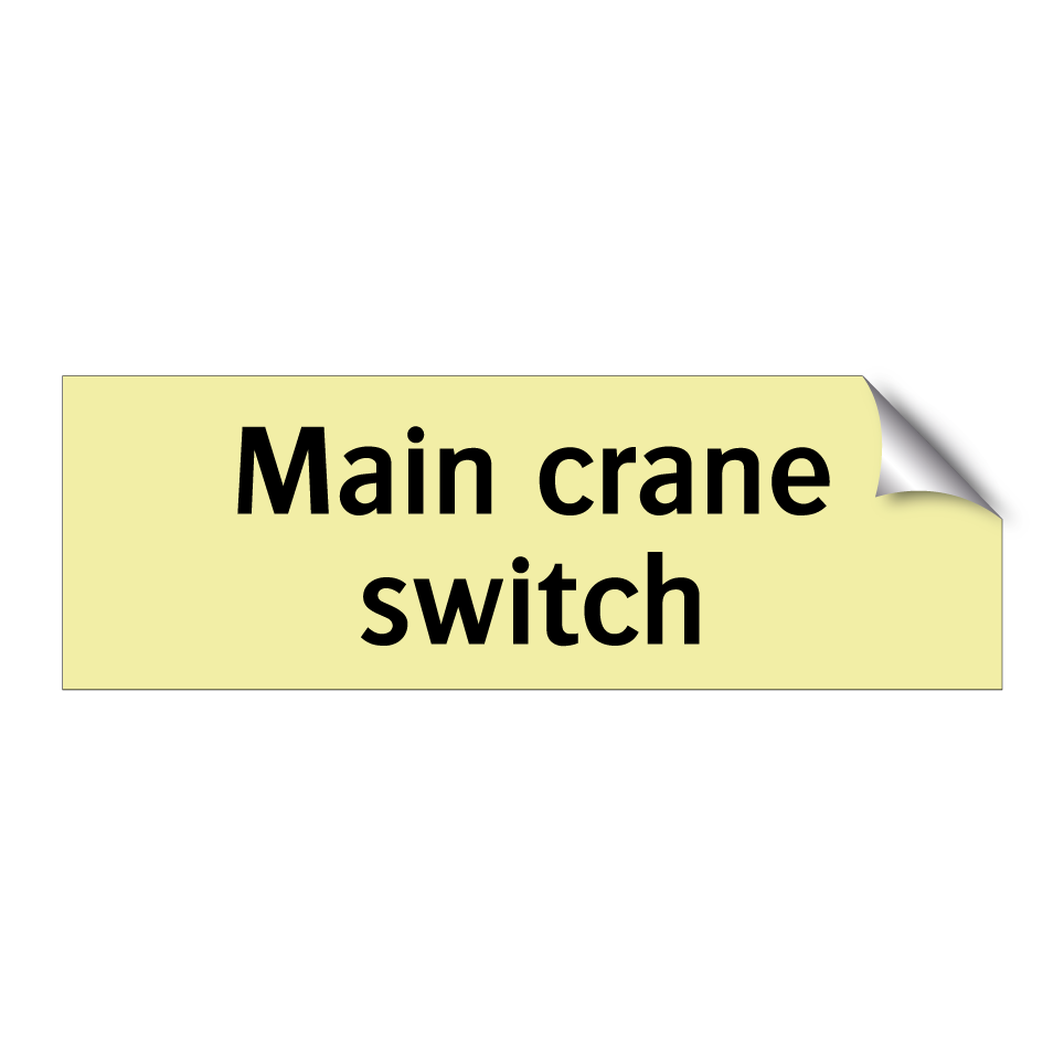 Main crane switch