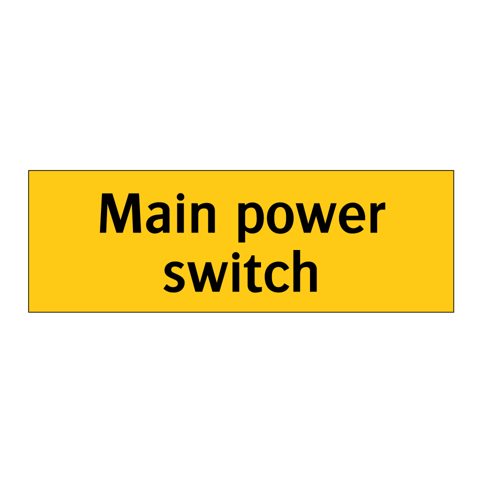 Main power switch