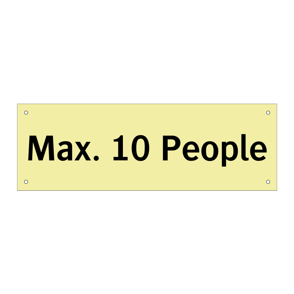 Max. 10 People
