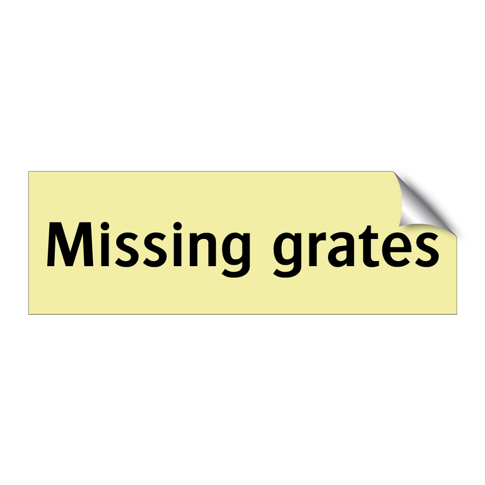 Missing grates
