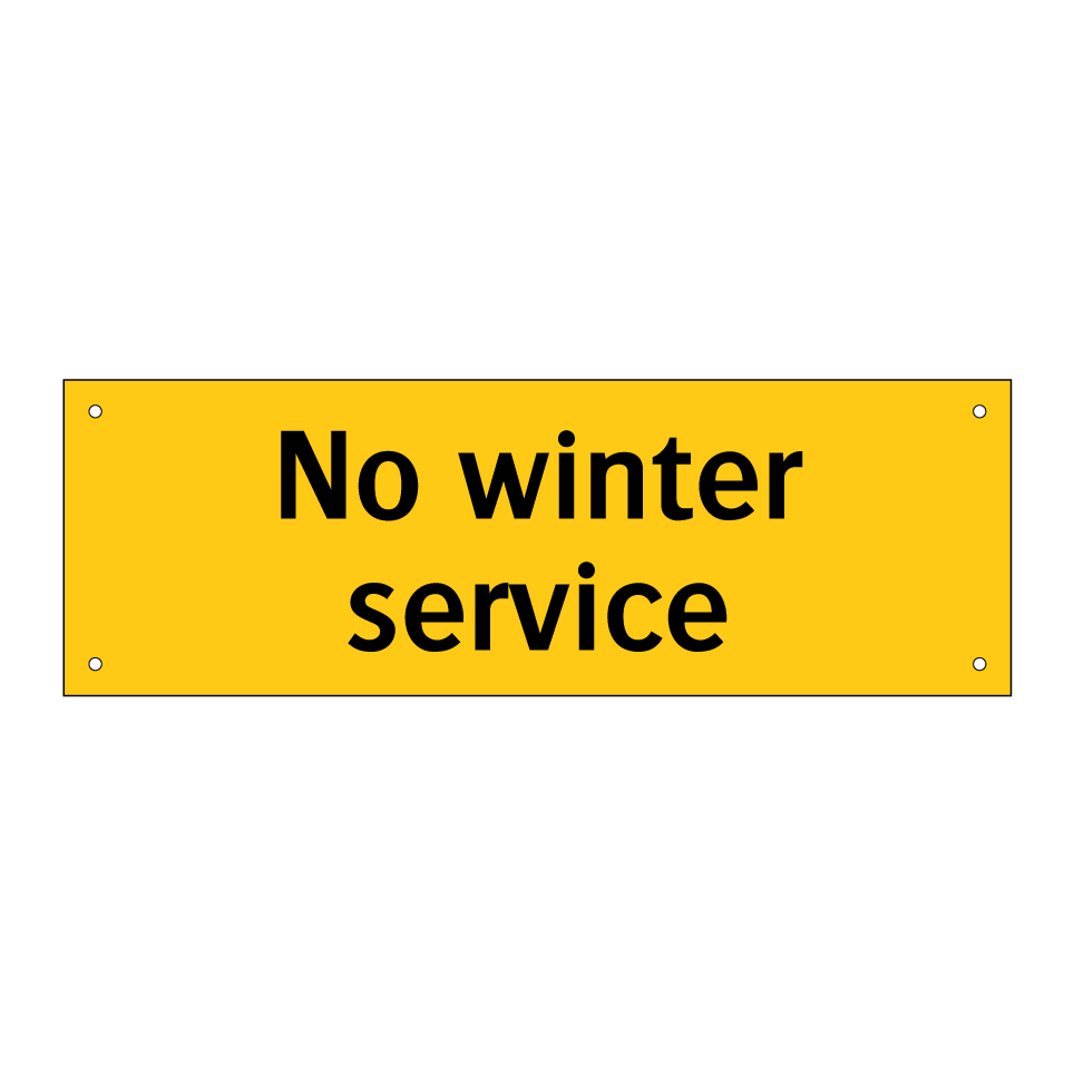 No winter service