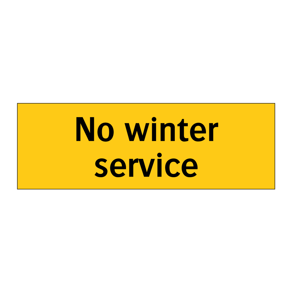 No winter service