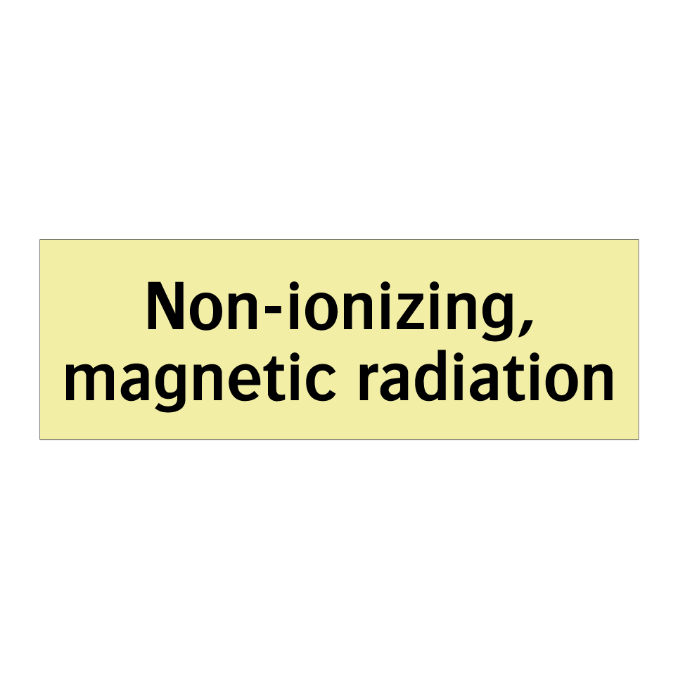 Non-ionizing, magnetic radiation