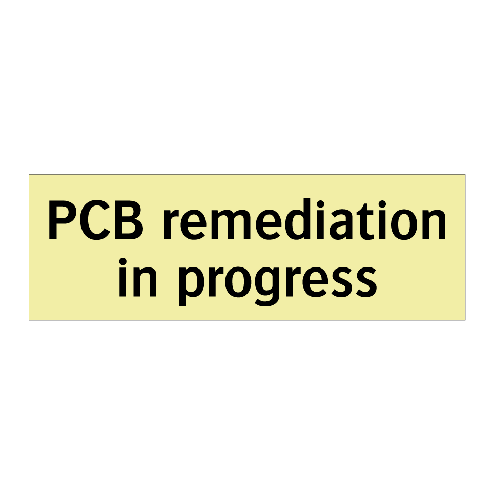 PCB remediation in progress
