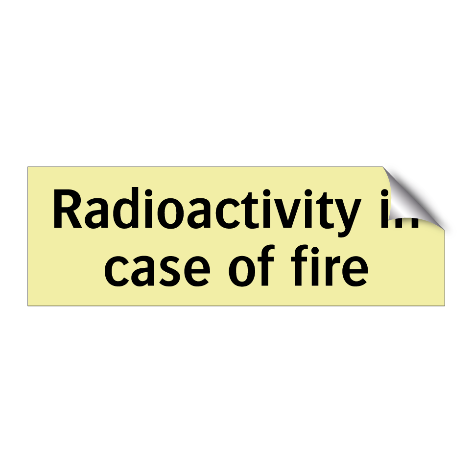 Radioactivity in case of fire