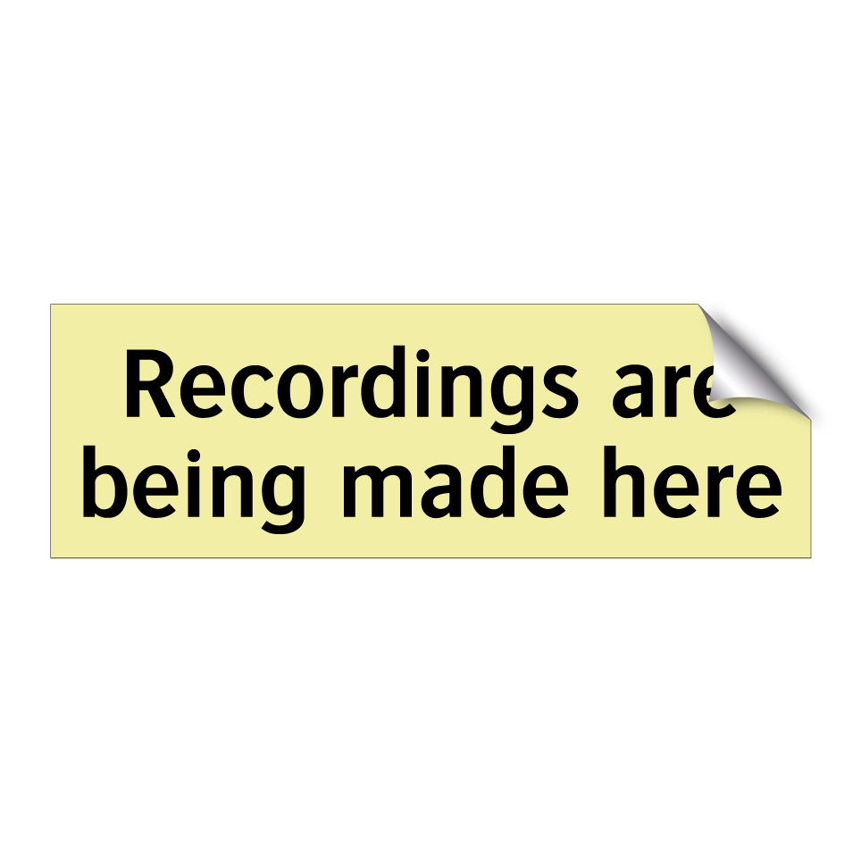 Recordings are being made here