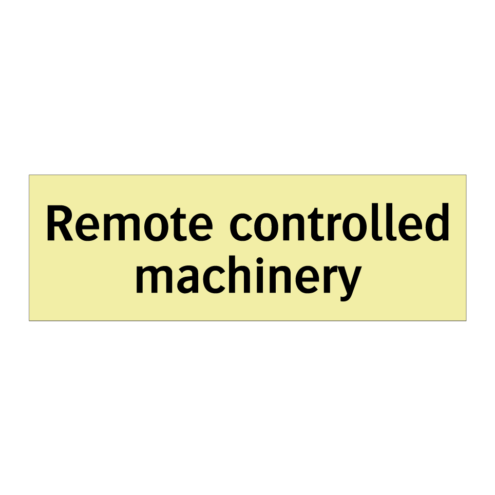 Remote controlled machinery