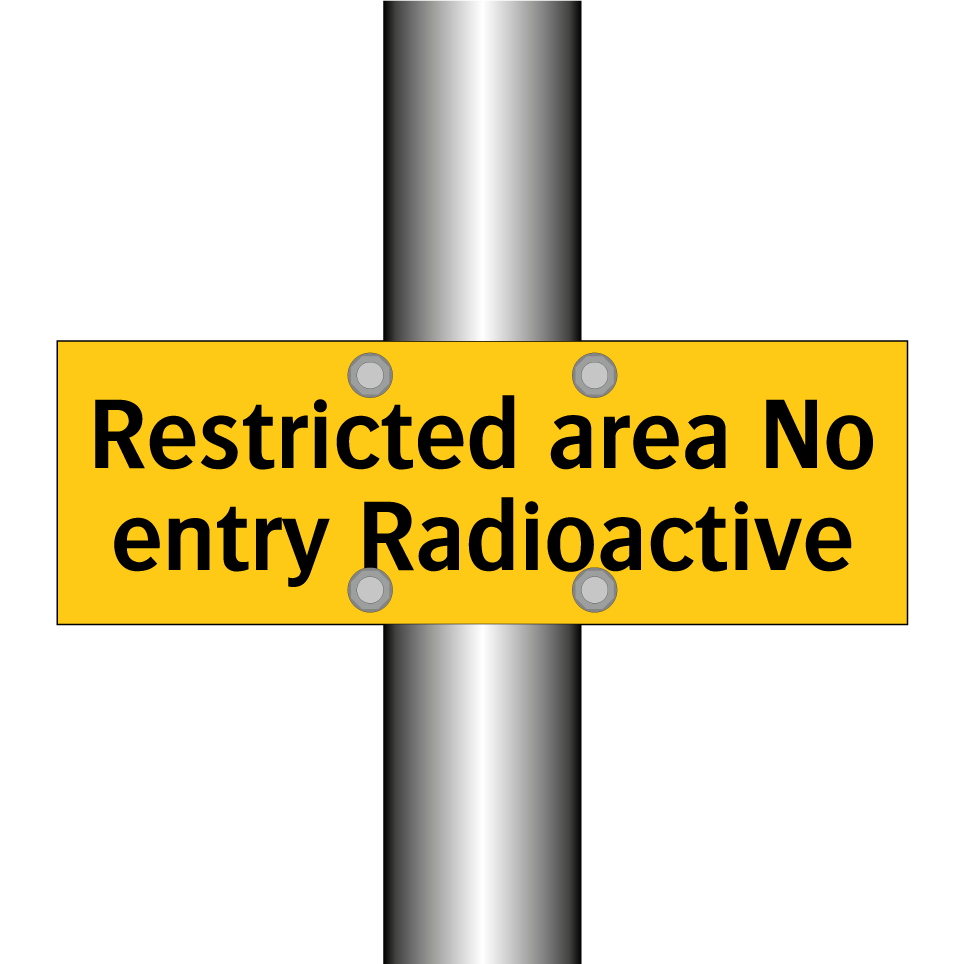 Restricted area No entry Radioactive