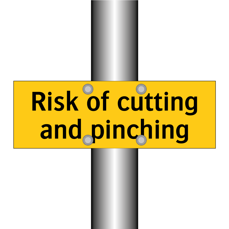 Risk of cutting and pinching