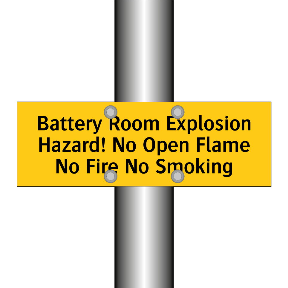 Battery Room Explosion Hazard! No Open Flame No Fire No Smoking