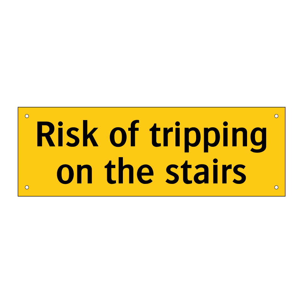 Risk of tripping on the stairs