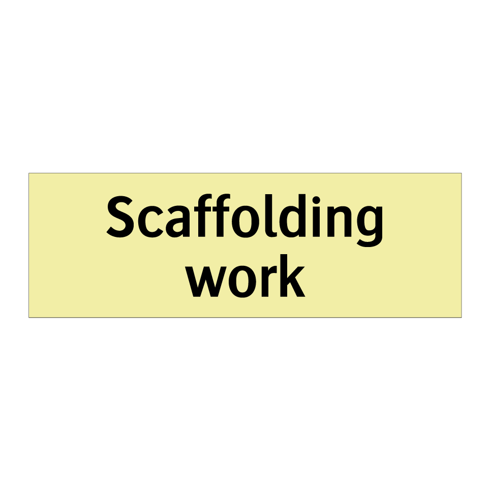 Scaffolding work