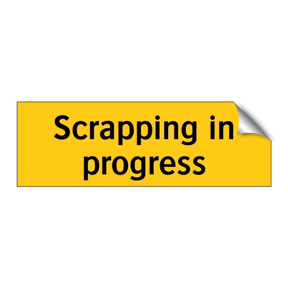 Scrapping in progress