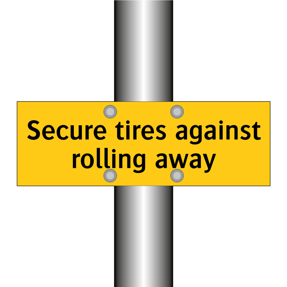 Secure tires against rolling away