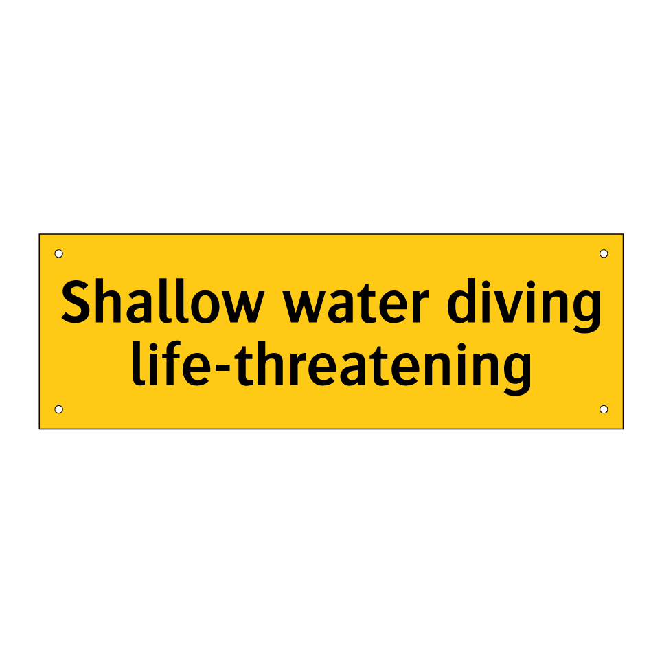 Shallow water diving life-threatening